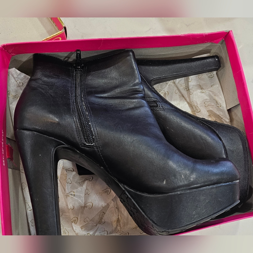 Black Platform Boots - Size 10